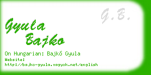 gyula bajko business card
